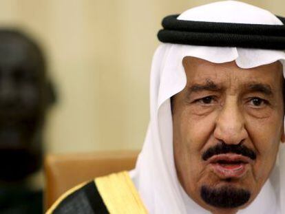 O rei saudita Salman bin Abdulaziz em Washington na passada sexta-feira