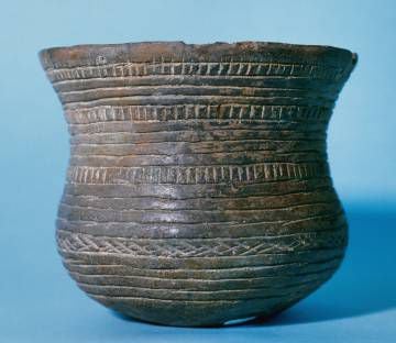 Vaso campaniforme do Neolítico, encontrado em Sabadell.