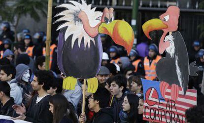 Protesto contra os abutres em Buenos Aires.