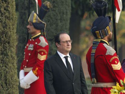 François Hollande, durante sua visita à Índia nesta semana.