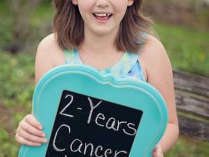 A menina Emily 'Emma' Whitehead comemora dois anos sem câncer.