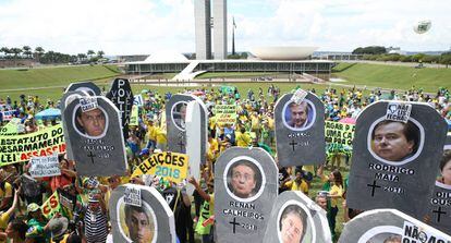 Manifestação em apoio à Lava Jato no início do ano passado.