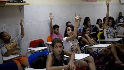 Estudantes de uma escola pública no Rio de Janeiro.