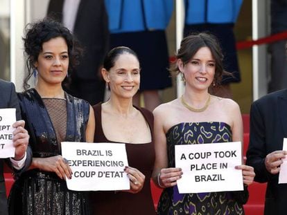 Protestos de brasileiros em Cannes