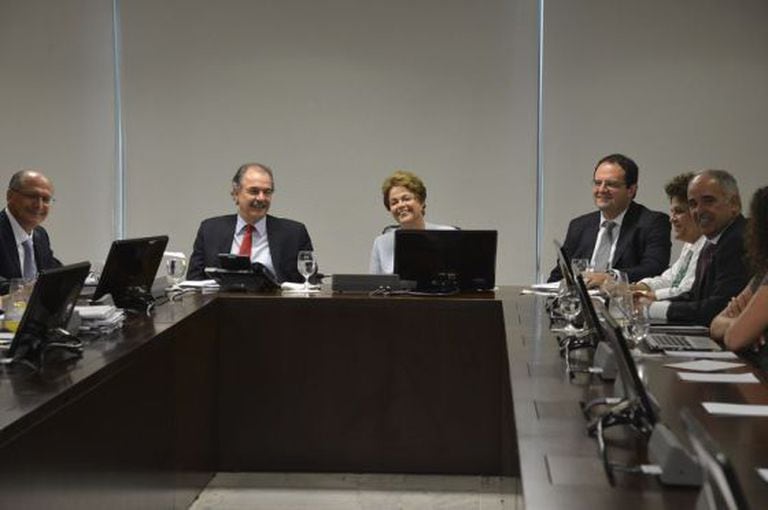 Alckmin, Mercadante e Dilma em Brasília.