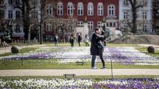 Um casal em Copenhague em 2018.