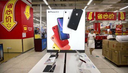 iPhones numa loja em Pequim
