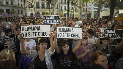 Protesto contra a sentença em Sevilla