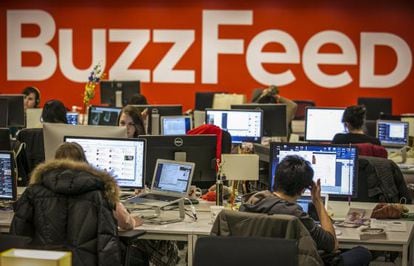 Redação de BuzzFeed em Manhattan.