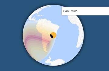 Quem estiver em São Paulo e olhar para o céu às 17h verá 27% do Sol 'escondido' pela Lua.