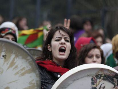 Marcha das Mulheres em Istambul, dia 08.