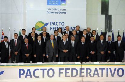 Líderes do Congresso e governadores.
