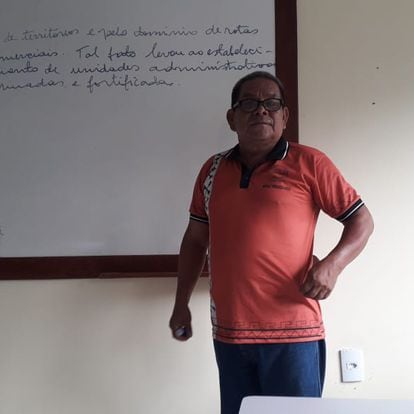 Anselmo Rodrigres Samias, de 57 anos, professor indígena do povo Kokama e ativista pela revitalização do idioma kokama.