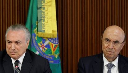 Presidente Michel Temer e o Ministro da Fazenda Henrique Meirelles.