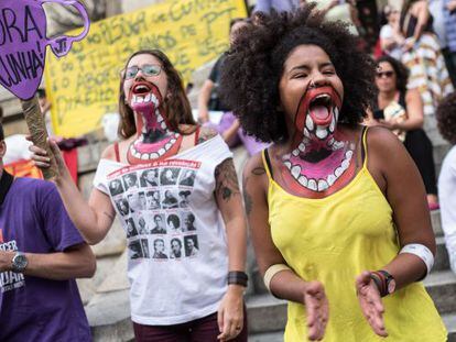 As mulheres negras lideraram a marcha de quinta-feira.