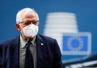 Josep Borrell, na cúpula europeia de Bruxelas na sexta-feira.