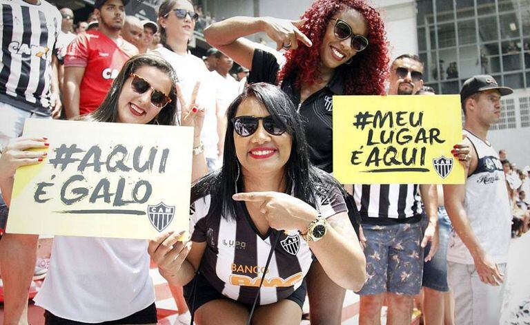 Torcedoras do Atlético participaram de campanha no último domingo.