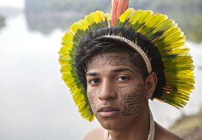Mitã Xipaya, líder indígena do Xingu aos 18 anos.