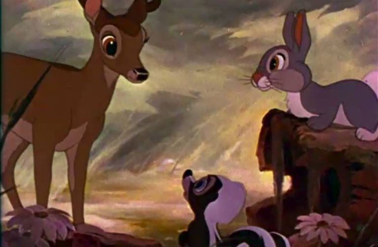 Um fotograma do filme 'Bambi'.