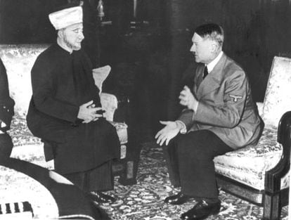 Hitler recebe ao grande mufti de Jerusalém em 1941 na Alemanha.