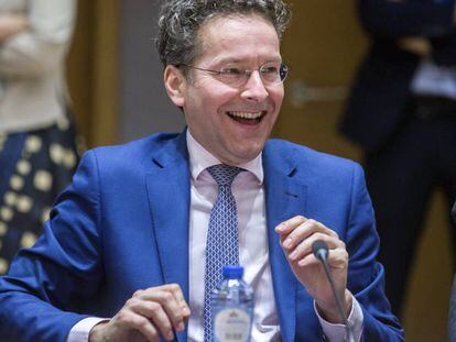 Dijsselbloem, durante o Eurogrupo nesta segunda-feira.