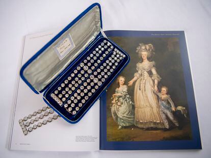 As pulseiras de diamantes de Maria Antonieta que a Christie's leiloou em 9 de novembro.
