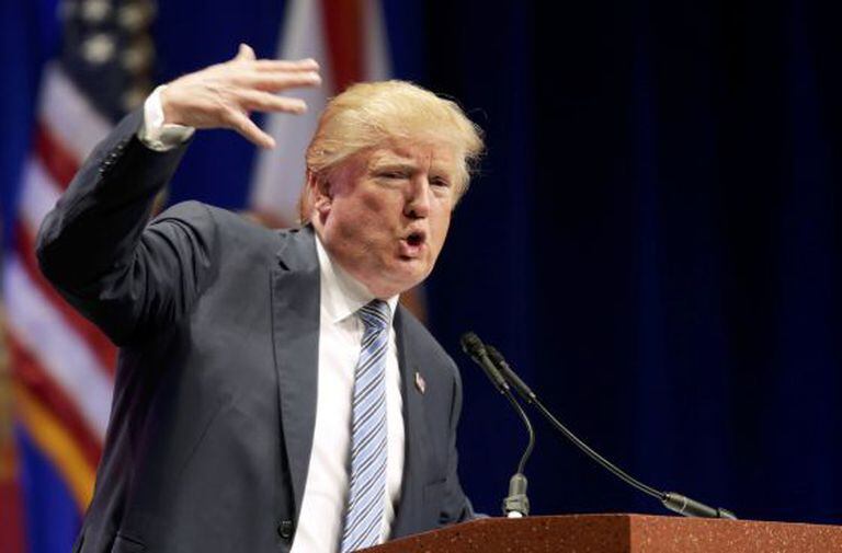 Pré-candidato republicano Donald Trump, em ato político no Texas.