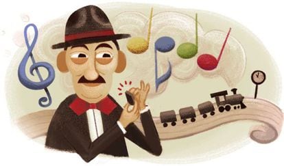 Homenagem do Google a Adoniran Barbosa.
