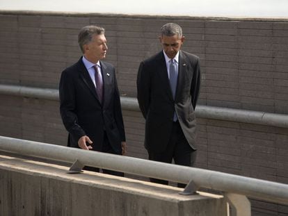 Obama e Macri, nesta quinta-feira na Argentina.