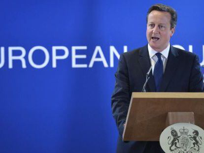 Cameron, em uma entrevista coletiva depois da cúpula da UE.
