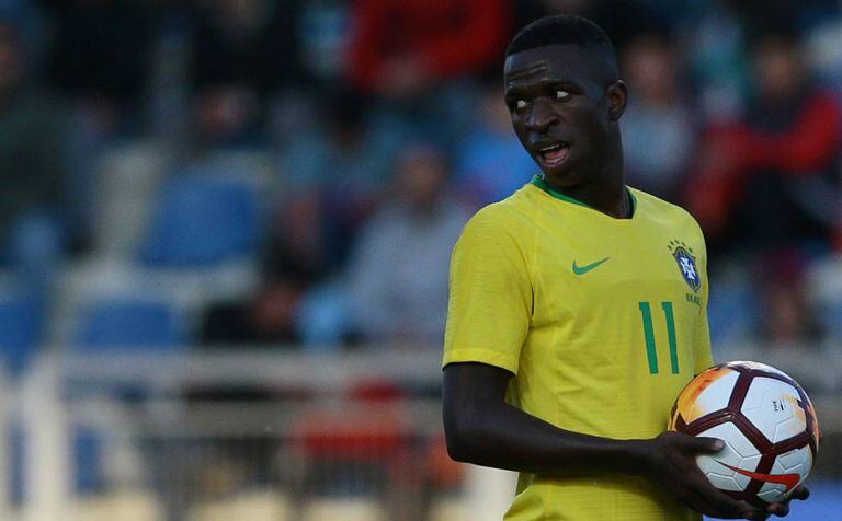 Vinicius Júnior pela equipe sub-20 do Brasil.