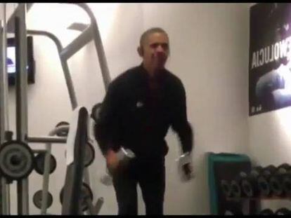 O vídeo roubado de Obama na academia