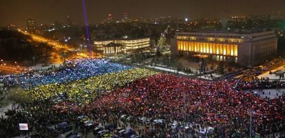 Mais um domingo de protestos em Bucareste.