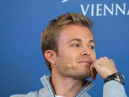 Rosberg em coletiva de imprensa.