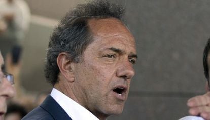 O candidato Daniel Scioli.