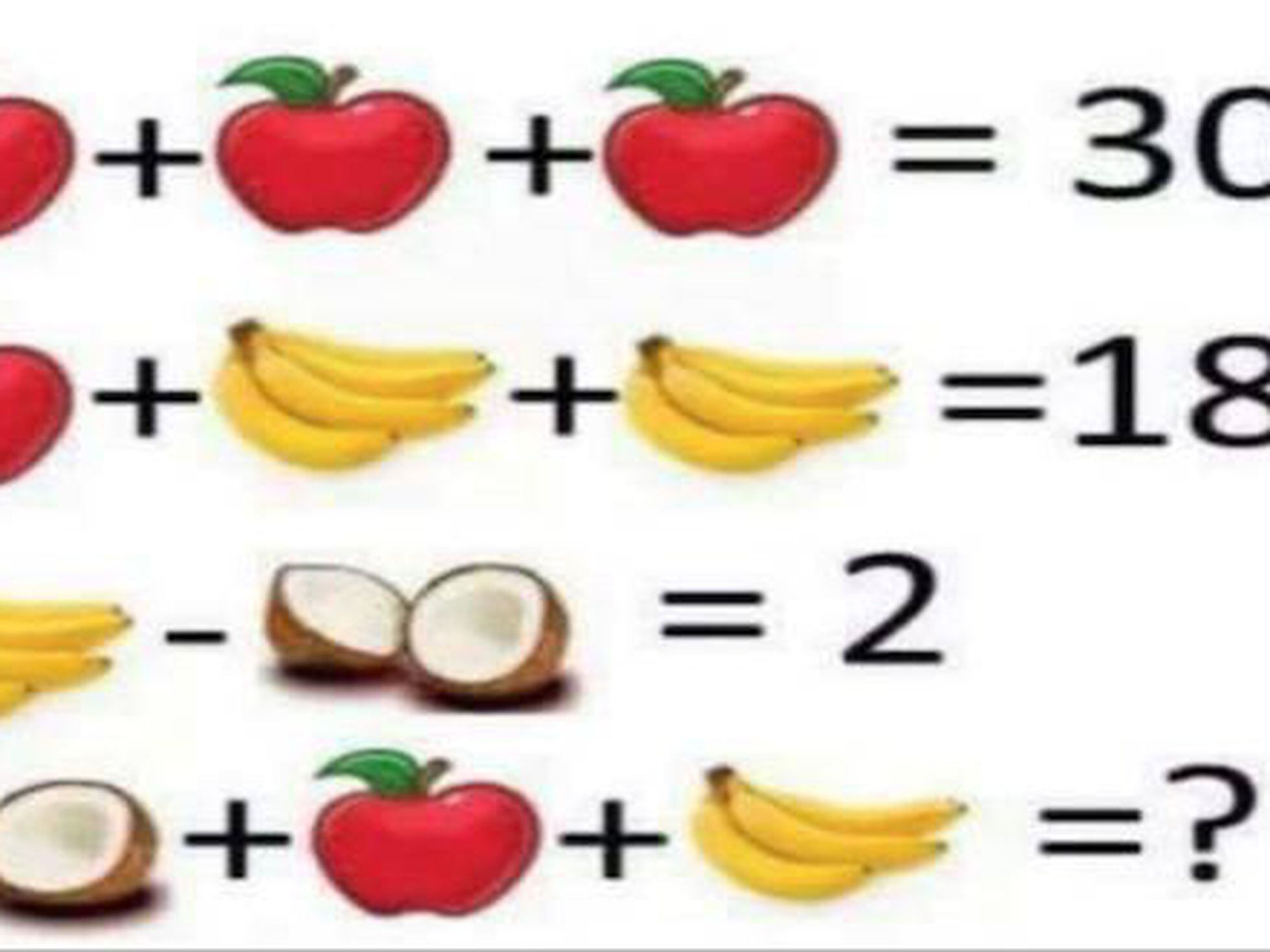 Problema de matemática com frutas faz sucesso nas redes sociais  Problemas  de matemática, Desafios de matemática, Matemática simples