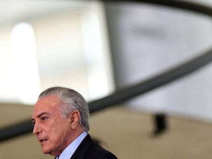 O presidente Temer no Palácio do Planalto.