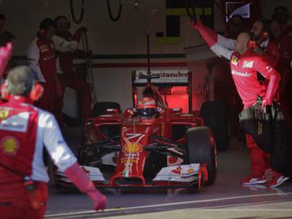 Raikkonen, no circuito de Jerez.