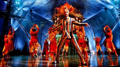 Imagem do espetáculo ‘Kooza’, um dos mais longevos do Cirque du Soleil, estreado em 2010.