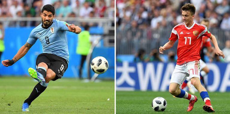 Luis Suárez e Aleksandr Golovin.