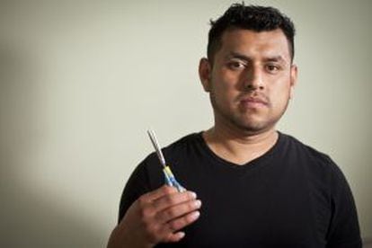 O cabeleireiro Rubén, outro habitante de El Bordo, em Tijuana, que dias depois conseguiu entrar nos EUA.