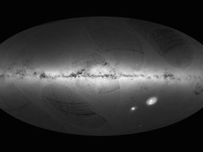 Registrada pela missão ‘Gaia’, a imagem abrange mais de 1 bilhão de estrelas