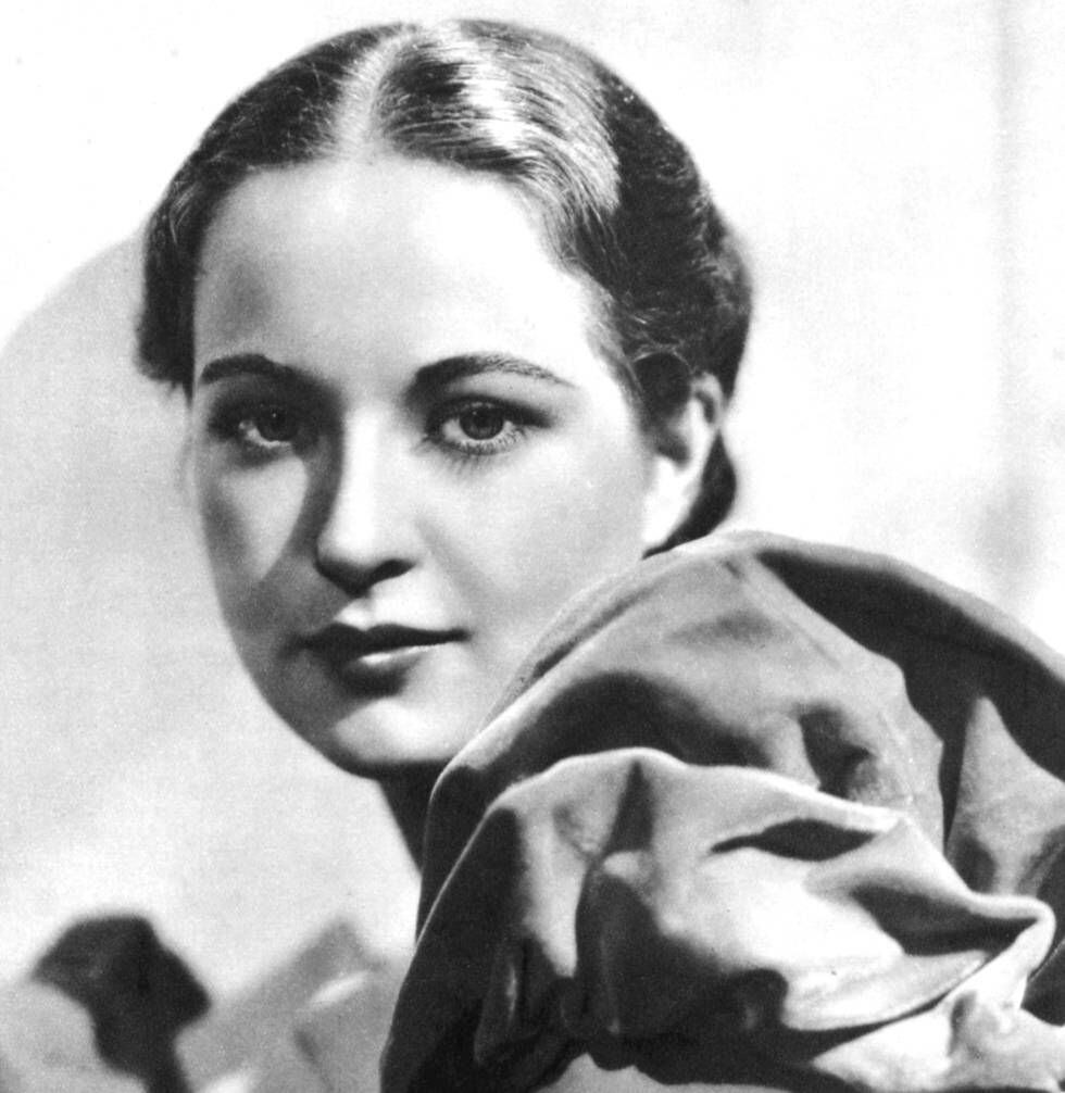 Evelyn Venable, que afirmou ter sido a modelo do logo da Columbia Pictures em 1939, em uma imagem publicitária feita em Londres em 1935.