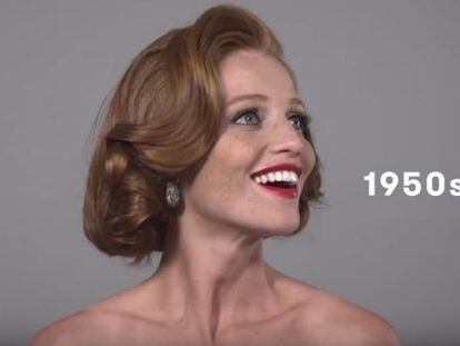 100 anos de tendências de beleza resumidos em um minuto