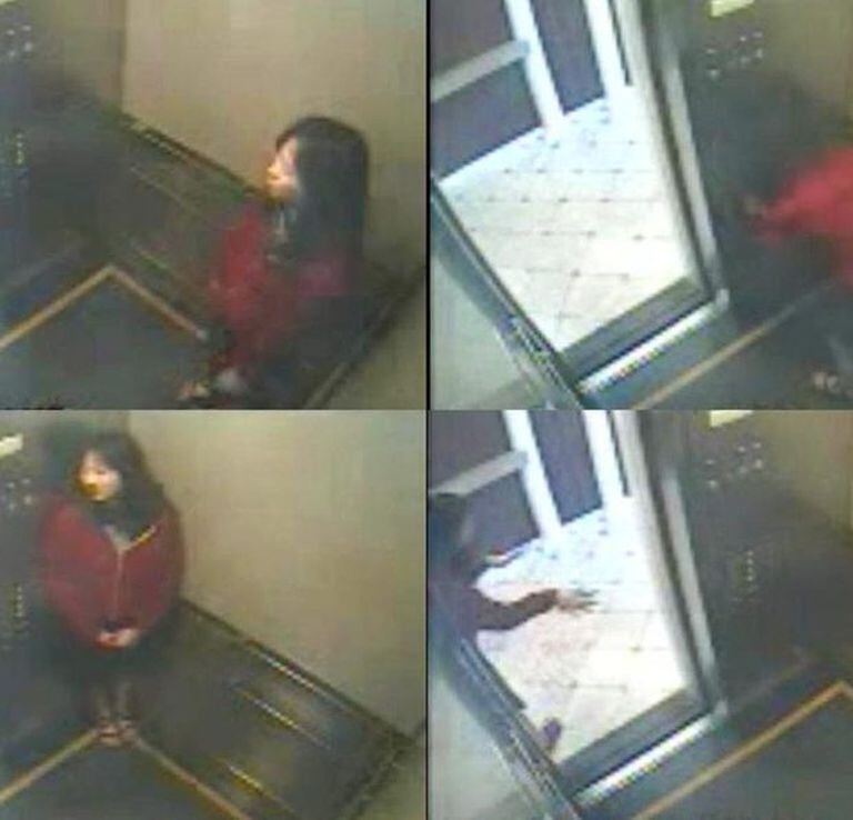 Imagens da câmera de segurança no caso do desaparecimento e morte de Elisa Lam.