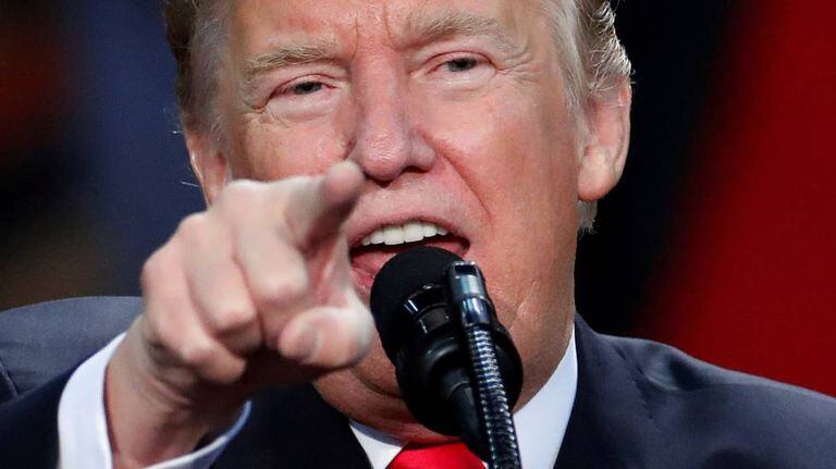 Donald Trump, em um comício em Pensacola, em 8 de dezembro