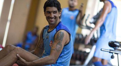 Abreu, num treino pelo Bangu.
