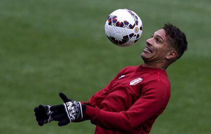 Guerreiro, durante um treino.