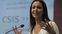 A deputada venezuelana María Corina Machado durante evento em Washington.