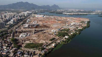 Vista aérea do espaço que albergará o Parque Olímpico de Río 2016.